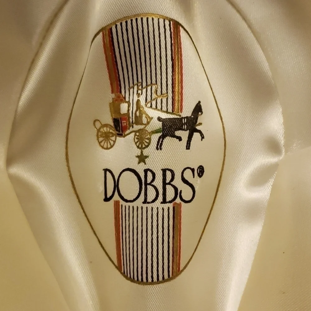 VTG Dobbs Fedora Suede Leather 6 7/8 Feather EUC